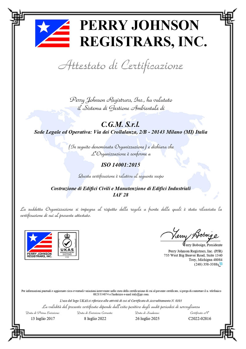 C2022-02816 – ISO 14001 – CGM SRL